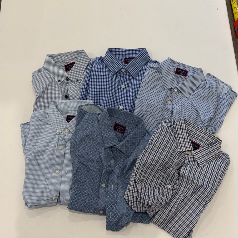 UNTUCKit Men's Mixed Blue Pattern Button-Down Shirt Bundle